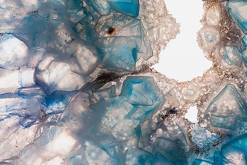 Sliced rock crystals Art Print